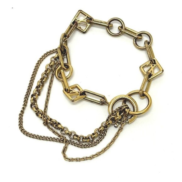 LOUIS VUITTON Bracelet Chene Vegas Chain Bracelet Gold Plated Gold - Picture 1 of 7